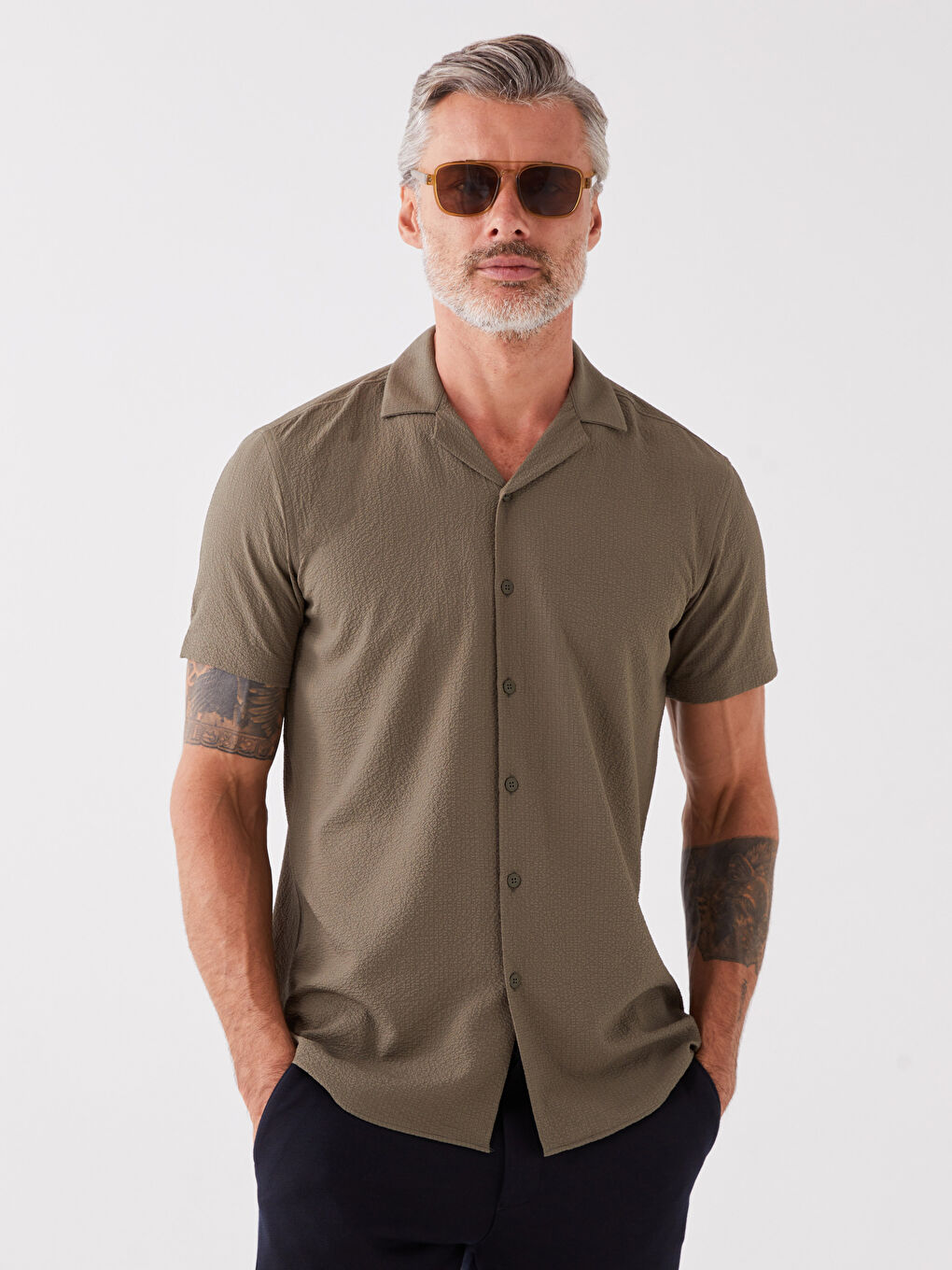 Regular Fit Short Sleeve Men's Shirt