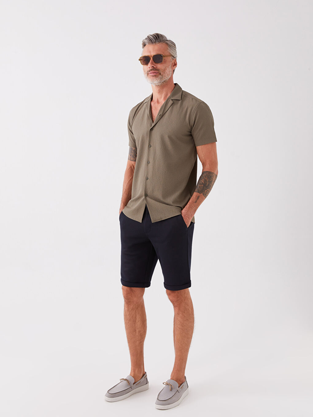 Regular Fit Short Sleeve Men's Shirt-2