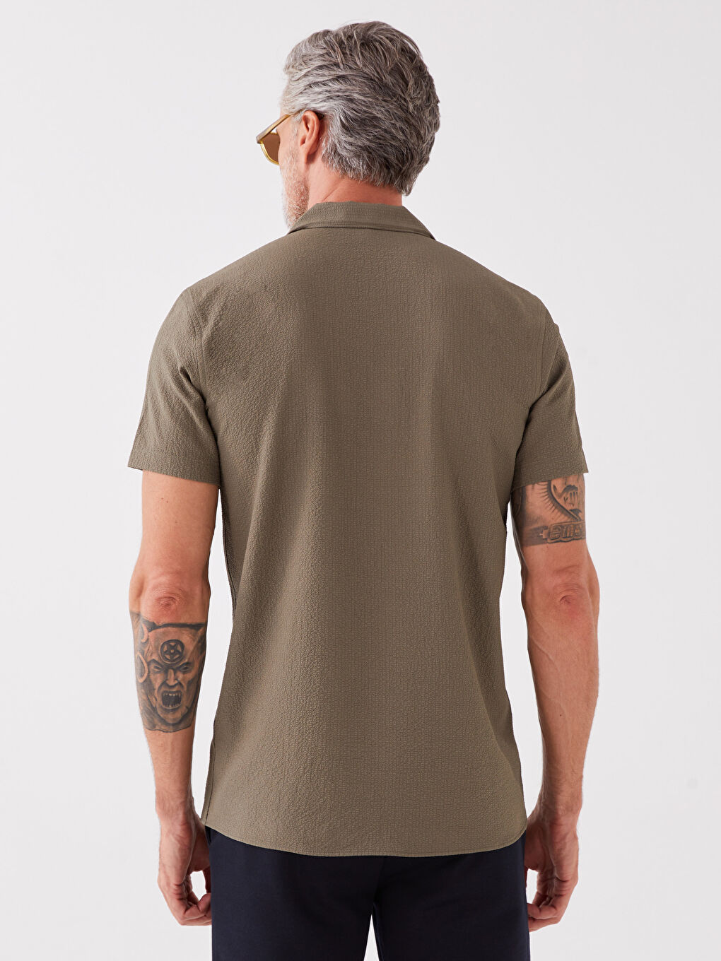 Regular Fit Short Sleeve Men's Shirt-4