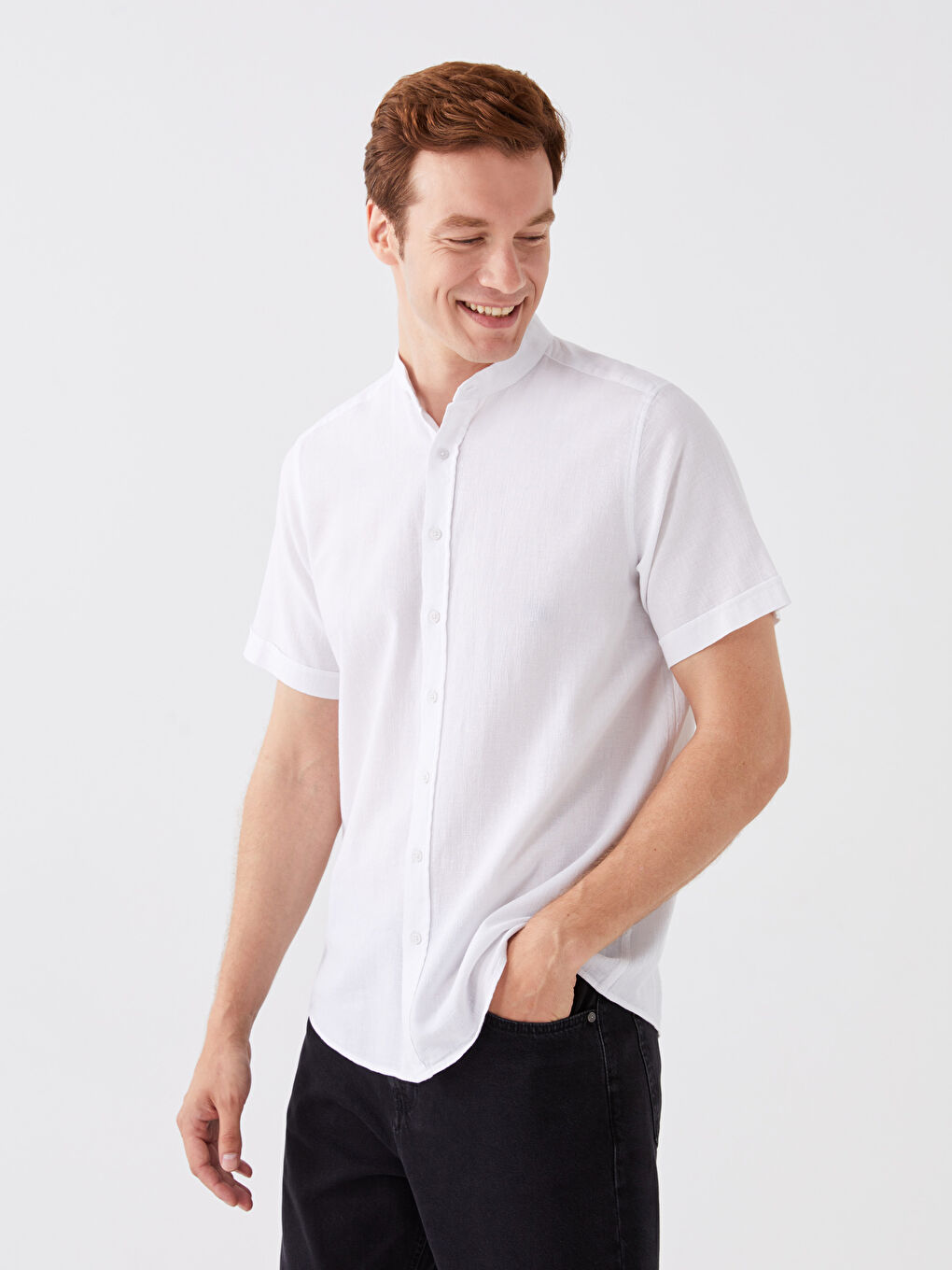 SOUTHBLUE Ekru Regular Fit Kısa Kollu Erkek Gömlek - 1