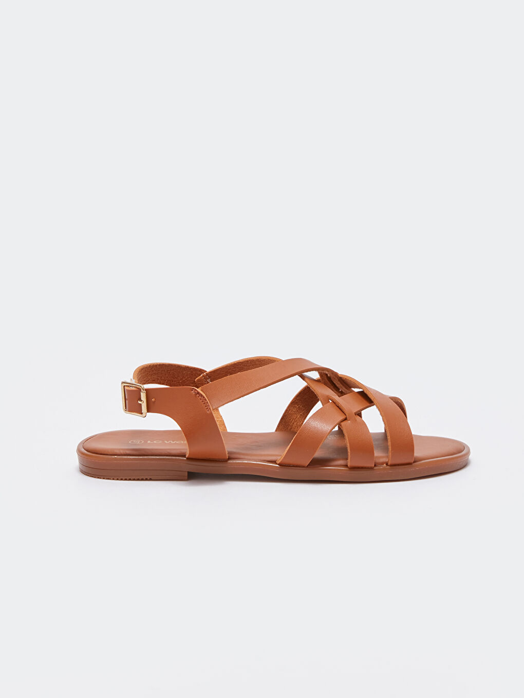 Cross-Strap Faux Leather Women's Sandals-1
