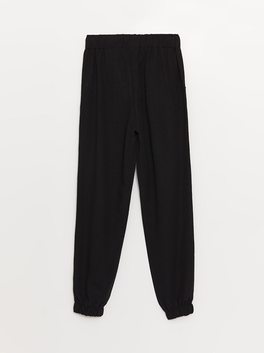 Elastic Waist Plain Linen Blend Women's Jogger Pants-6