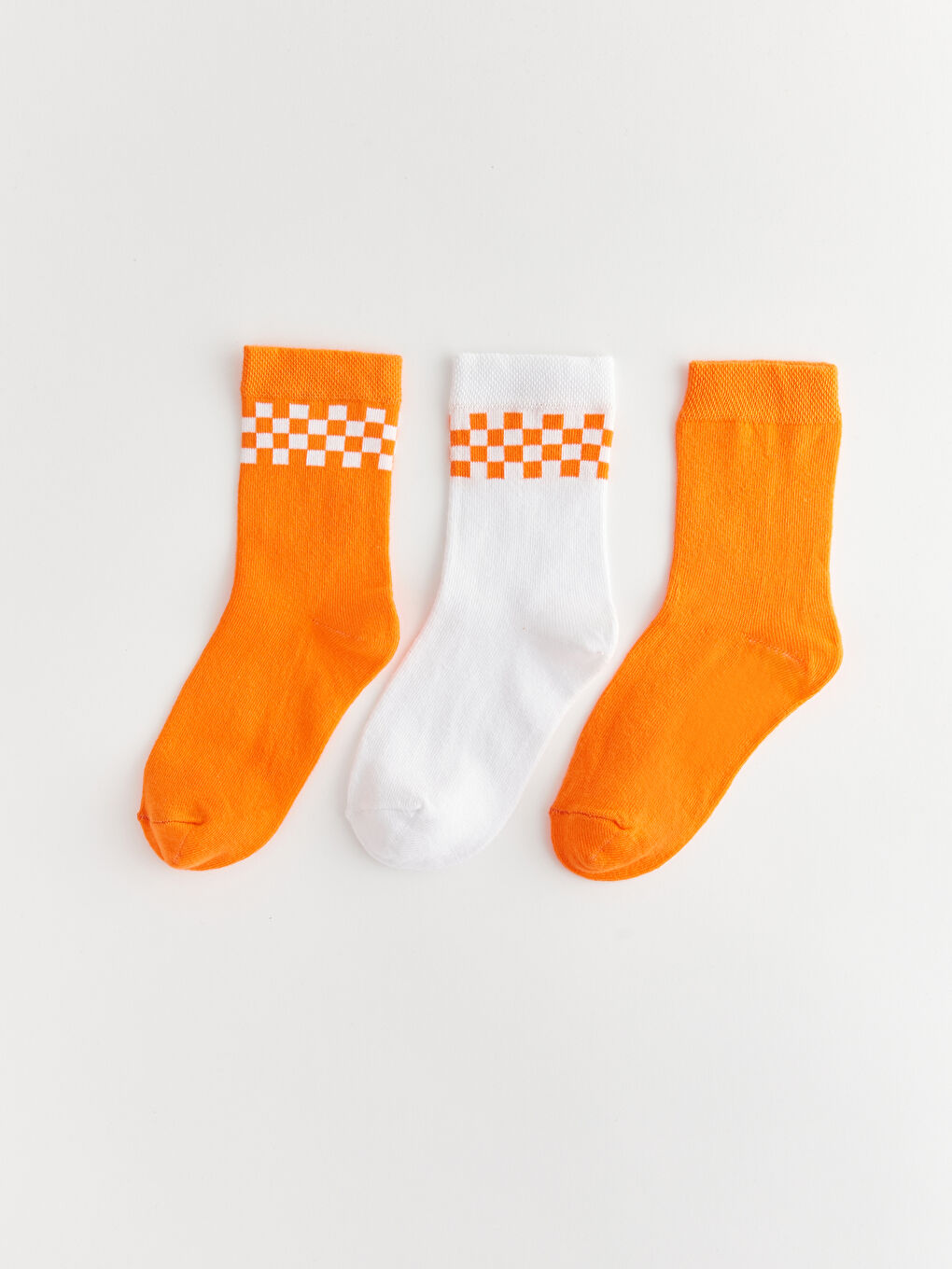 Beyaz Desenli Erkek Çocuk Soket Çorap 3'lü