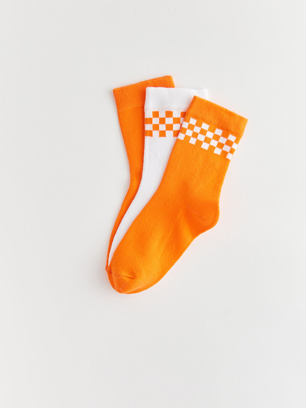 Beyaz Desenli Erkek Çocuk Soket Çorap 3'lü-1