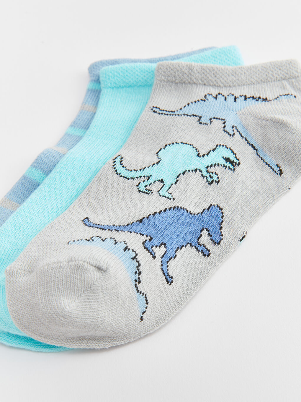 Turuncu Desenli Erkek Çocuk Patik Çorap 3'lü-2