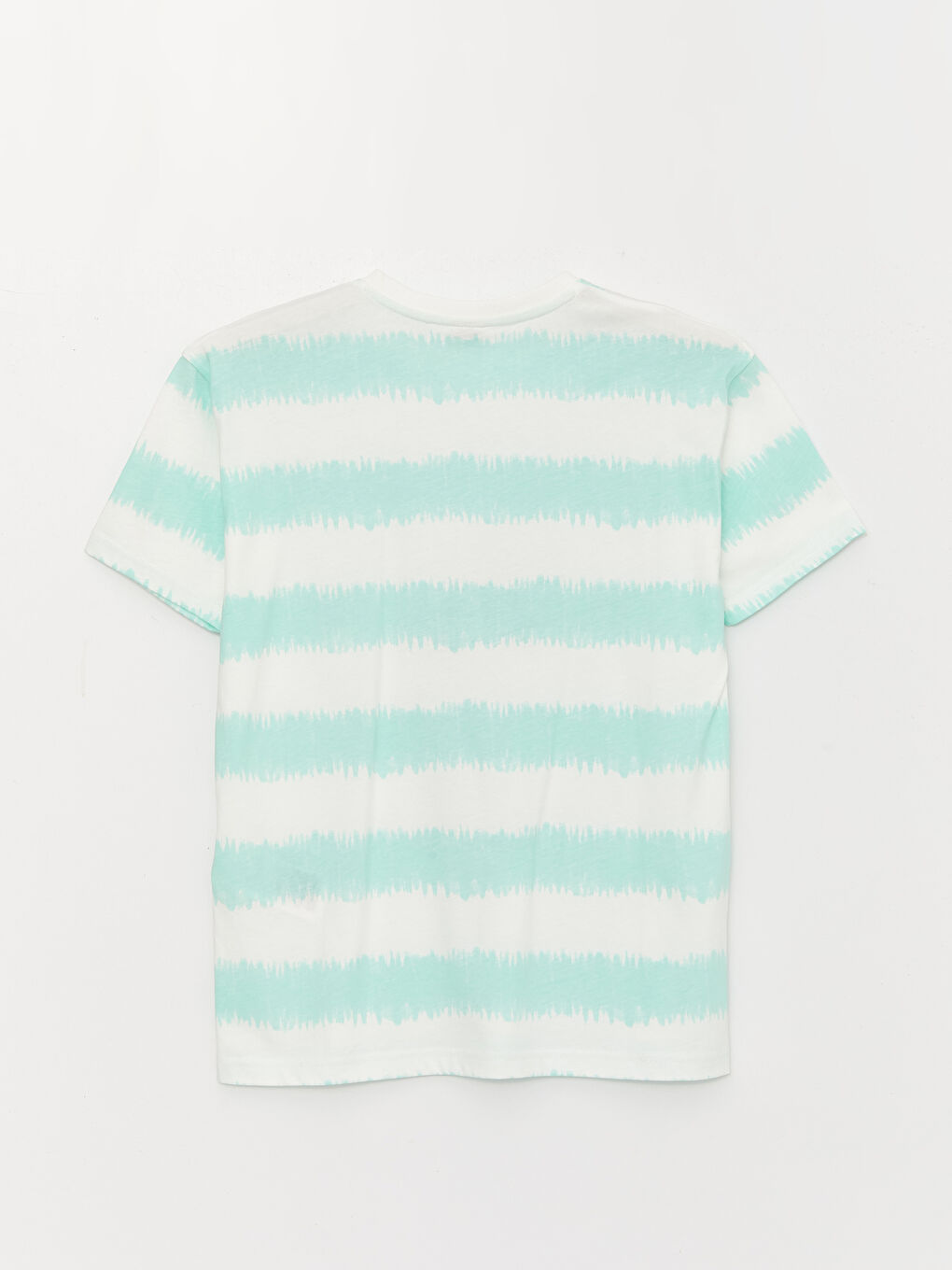 Ekru Oversize Bisiklet Yaka Erkek Çocuk Tişört-1