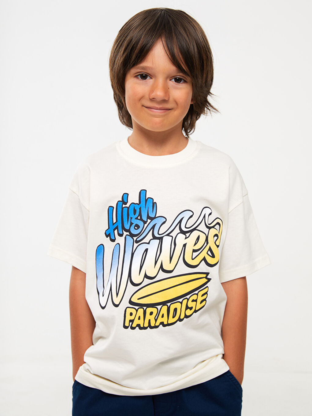 Relaxed Fit Crew Neck Printed Boys' T-Shirt