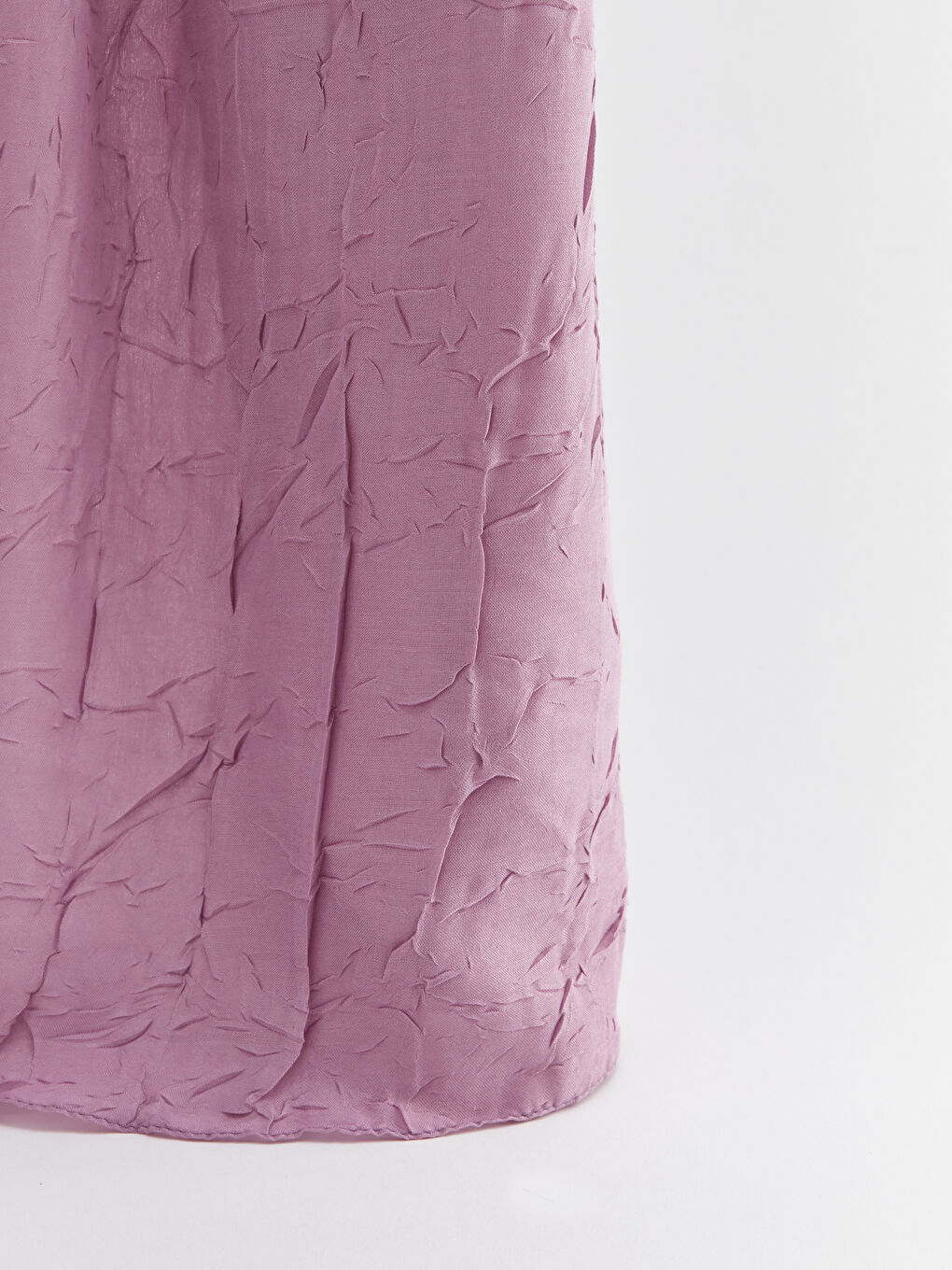 Lila Kendinden Desenli Kadın Şal-5