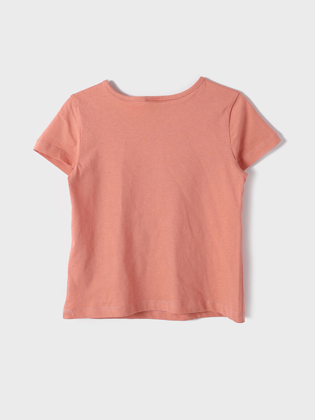 Crew Neck Printed Short Sleeve Girls' T-Shirt-1