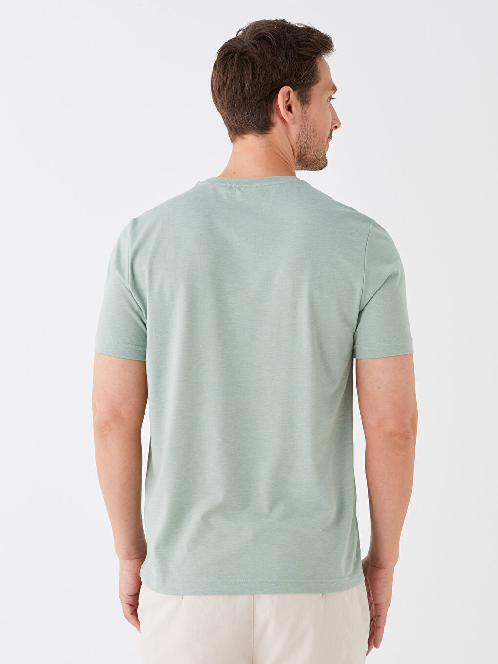 Футболка для чоловіків з круглим вирізом, коротким рукавом, з принтом, з чесаної бавовни-4