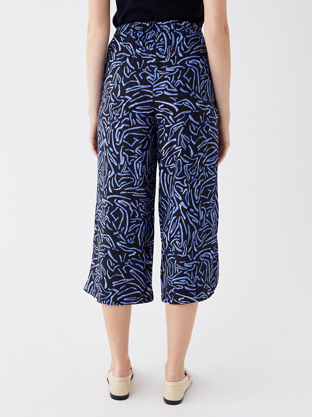 Women's Capri with Elastic Waist Pattern -S3KE16Z8-LQJ