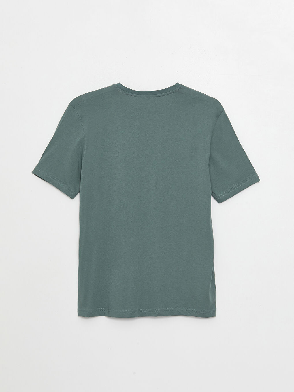 Yeşil Bisiklet Yaka Kısa Kollu Baskılı Penye Erkek Tişört-6