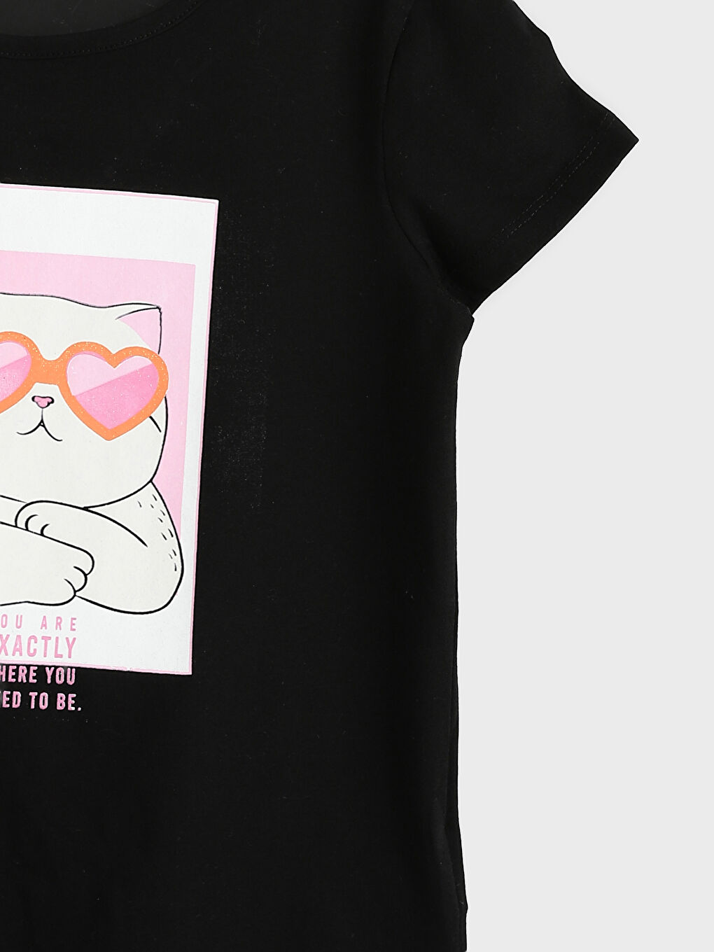 Crew Neck Printed Girls' T-Shirt-3