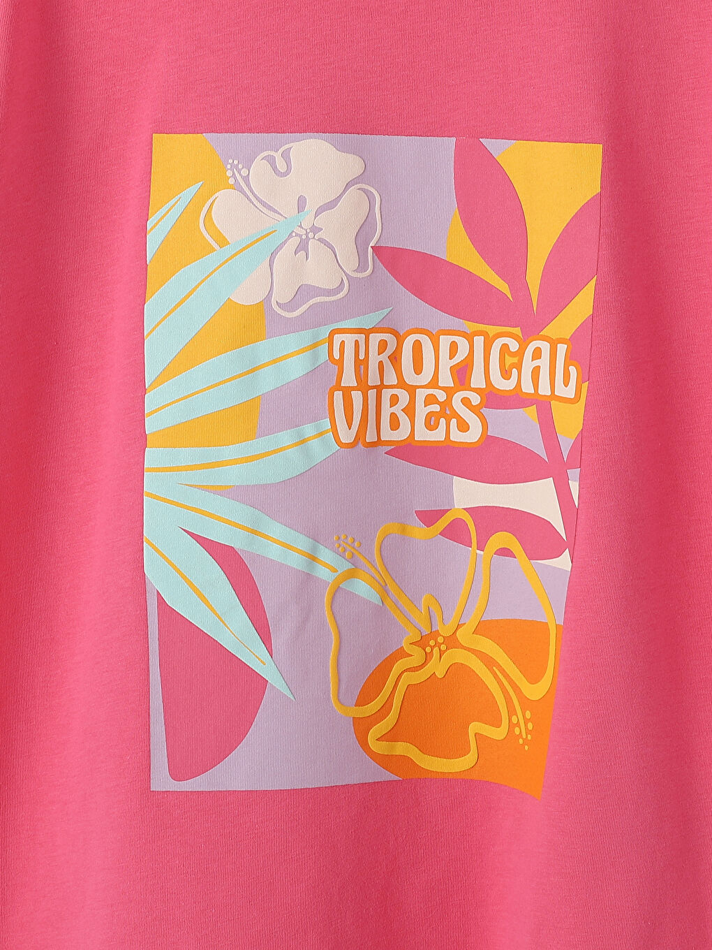 Crew Neck Printed Short Sleeve Girls' T-Shirt-3