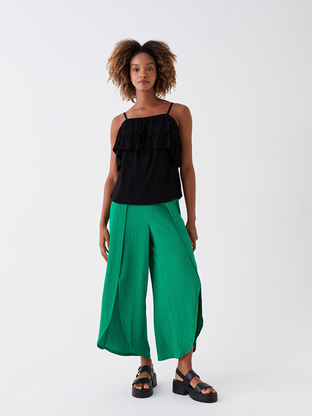 Boat Neck Straight Strap Women's Blouse -S3KE44Z8-CVL