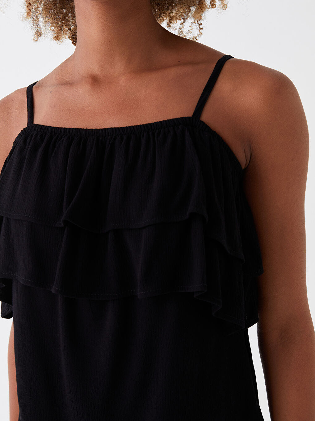 Boat Neck Straight Strap Women's Blouse -S3KE44Z8-CVL