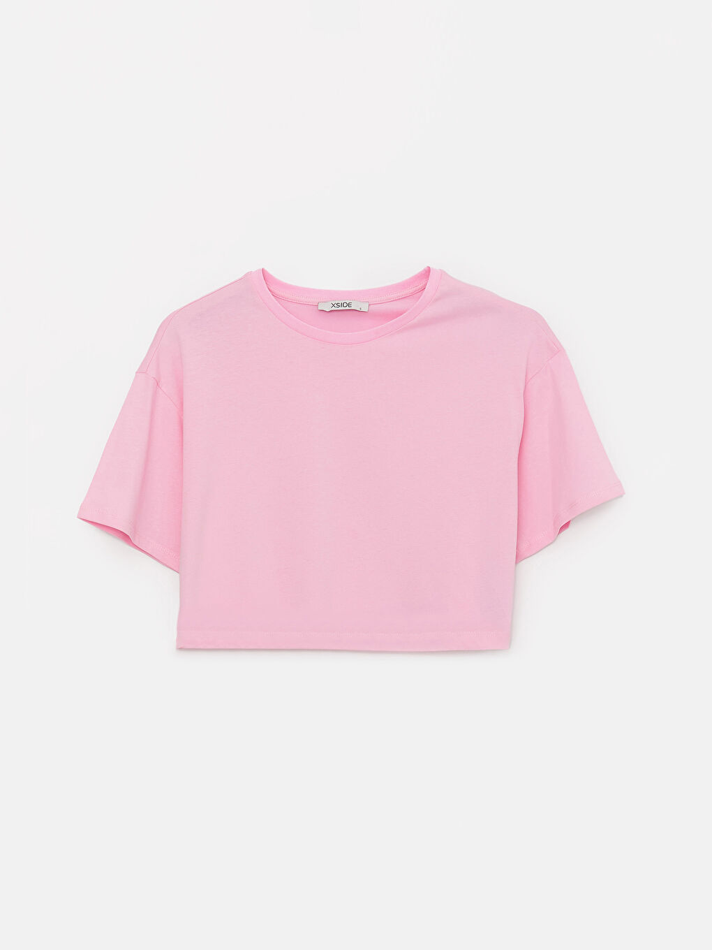 Haut Court Oversize à Manches Courtes Uni pour Femmes Col Rond-5