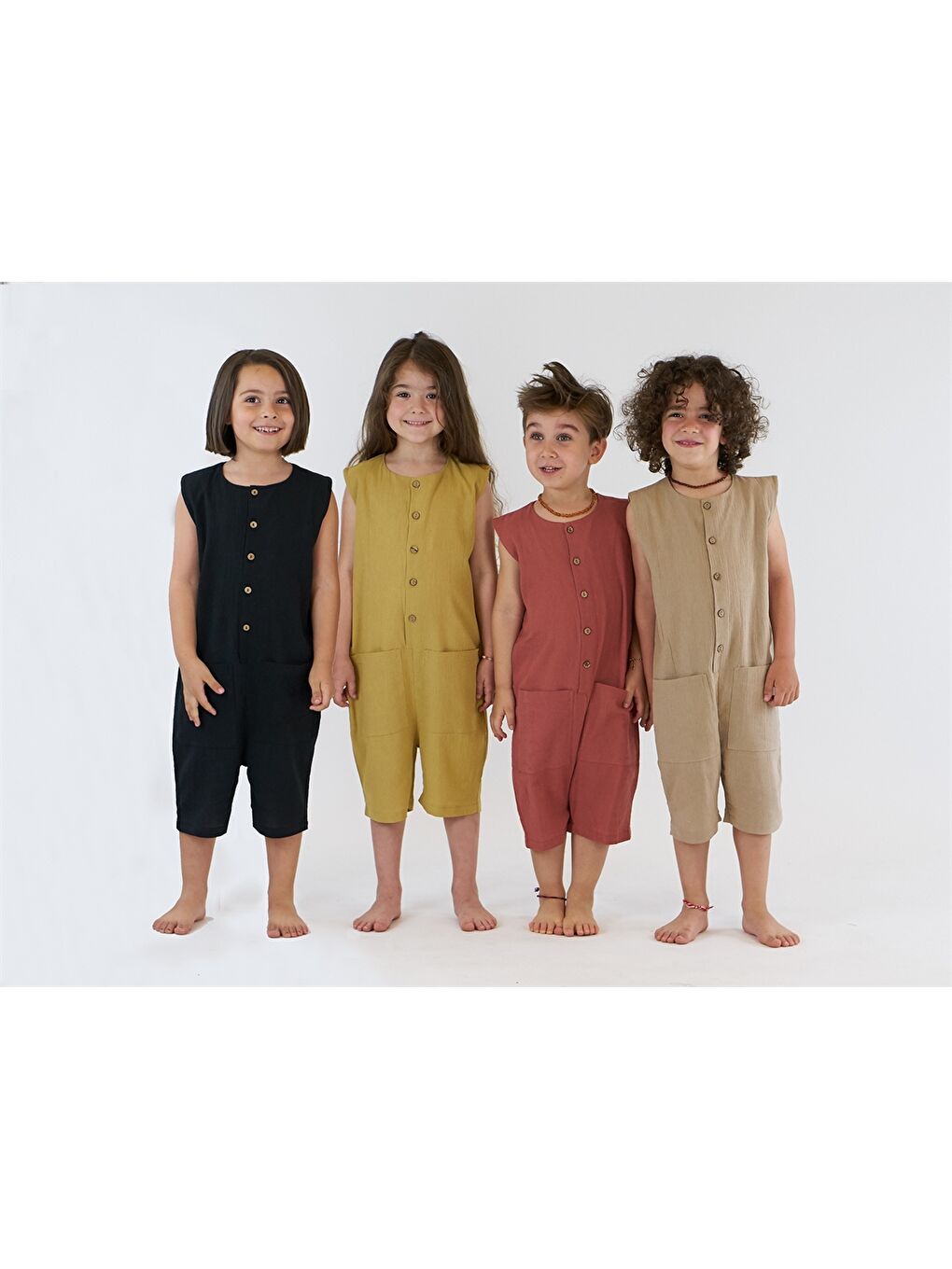 Catz Kids Vizon Bisiklet Yaka Şile Bezi Unisex Bebek Tulum - 4