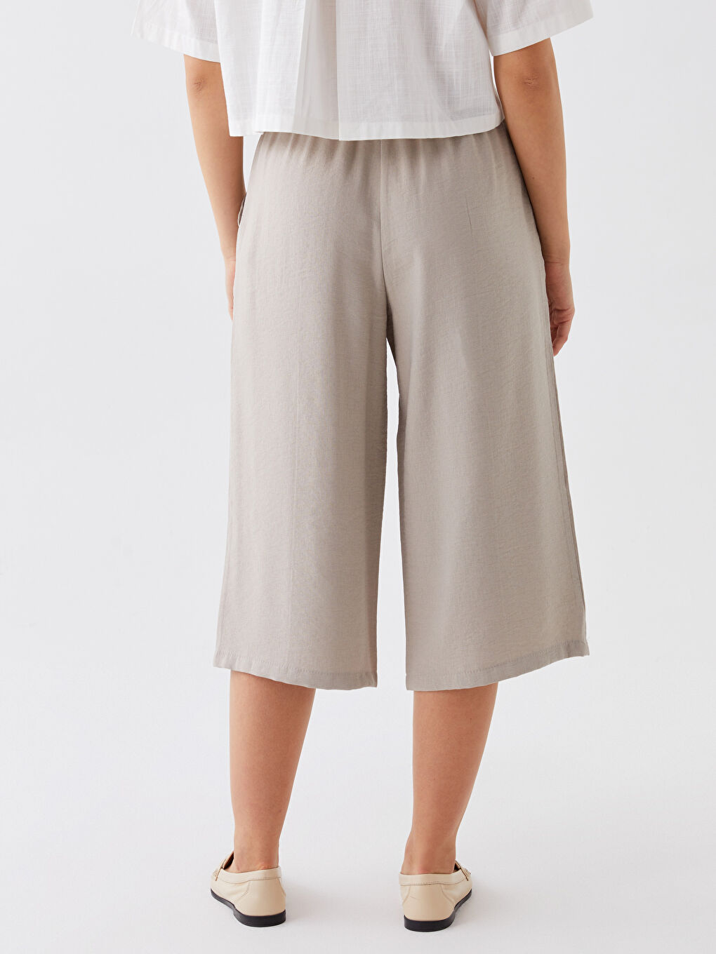 Elastic Waist Comfortable Fit Women's Capri -S3KE91Z8-GD0