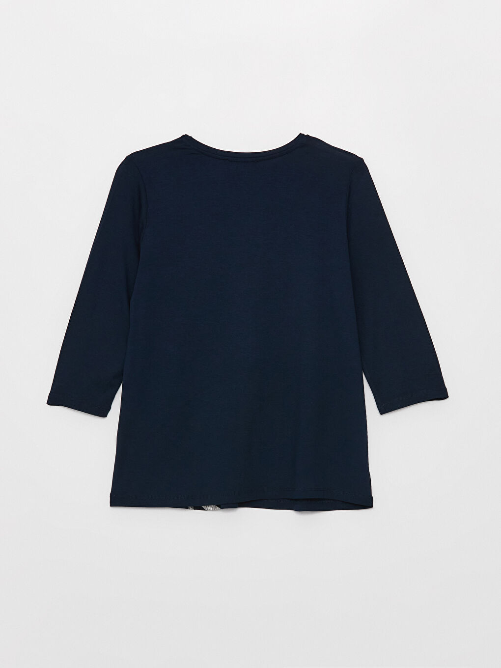 Crew Neck Printed Long Sleeve Women's Blouse-6