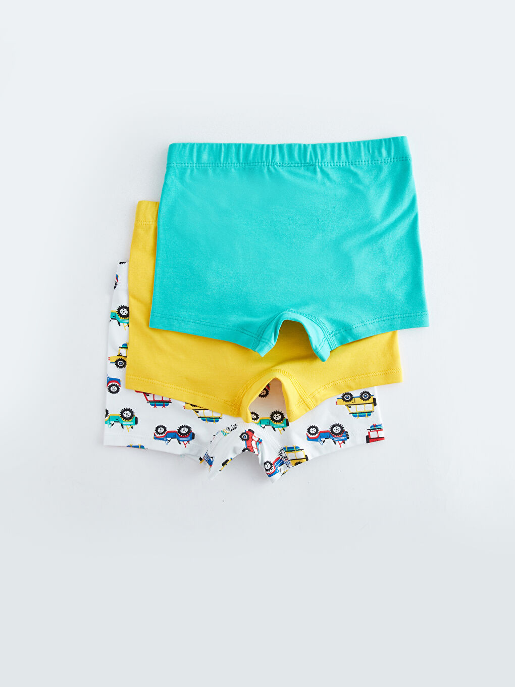LCW baby Ekru Baskılı Erkek Çocuk Boxer 3'lü - 1