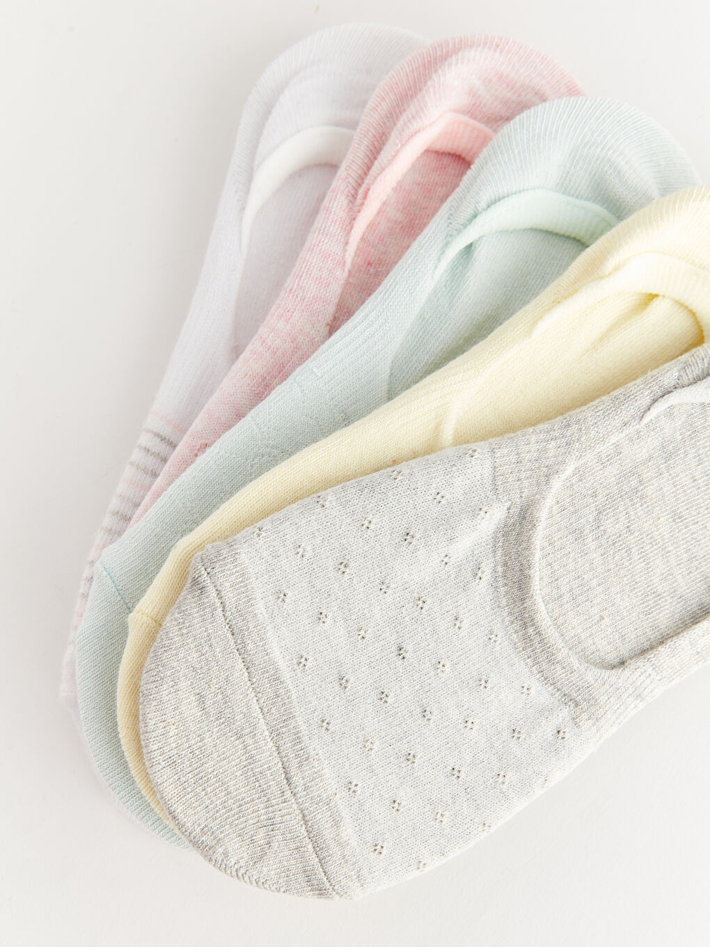 Pembe Desenli Kadın Babet Çorap 5'li-2