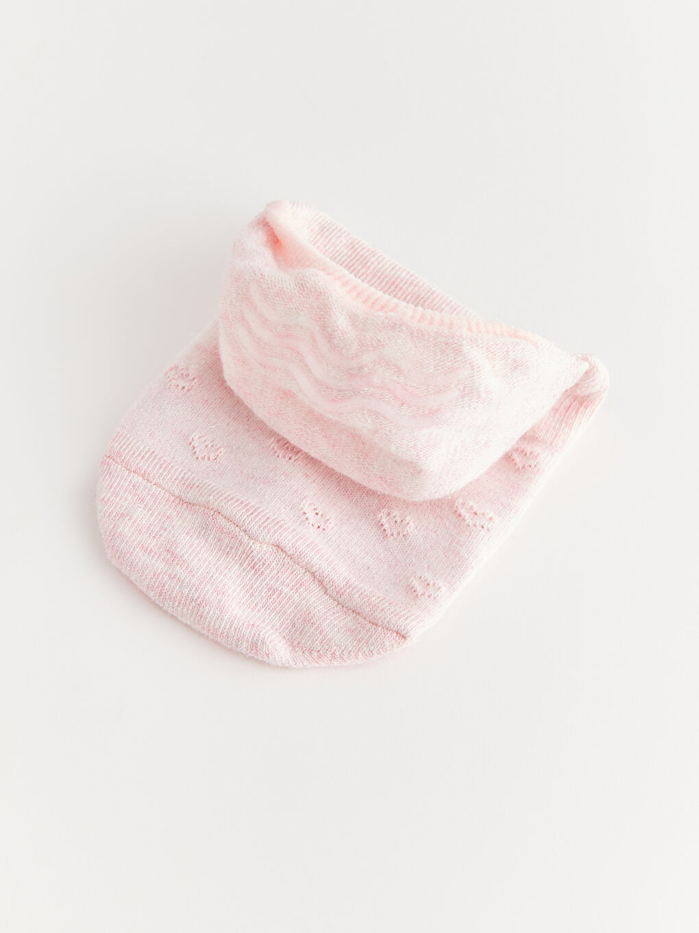 Pembe Desenli Kadın Babet Çorap 5'li-3