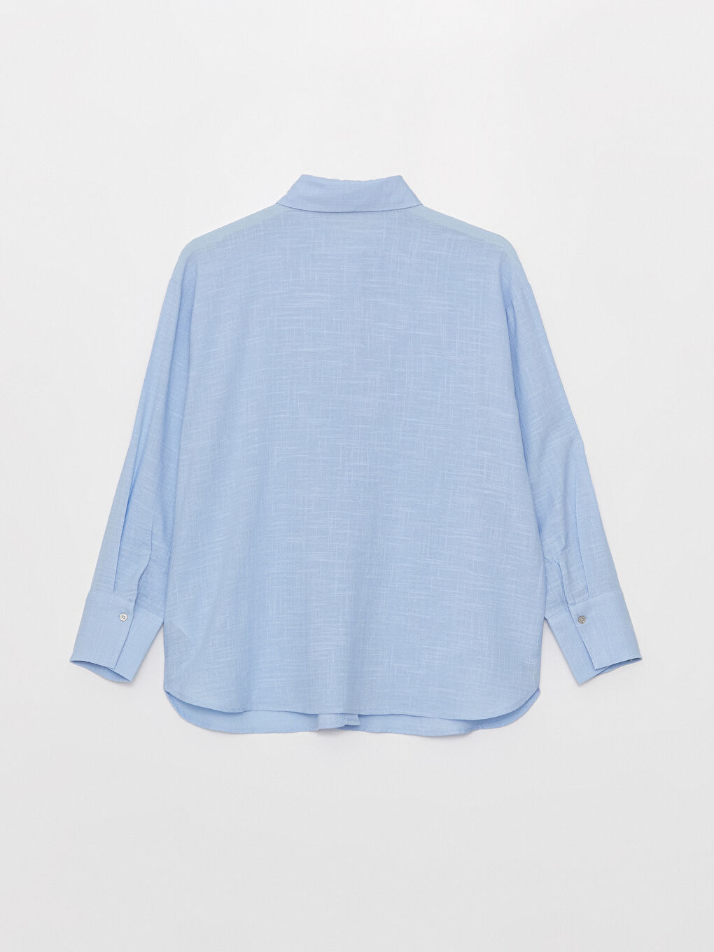 Plain Long Sleeve Oversize Women's Shirt-6
