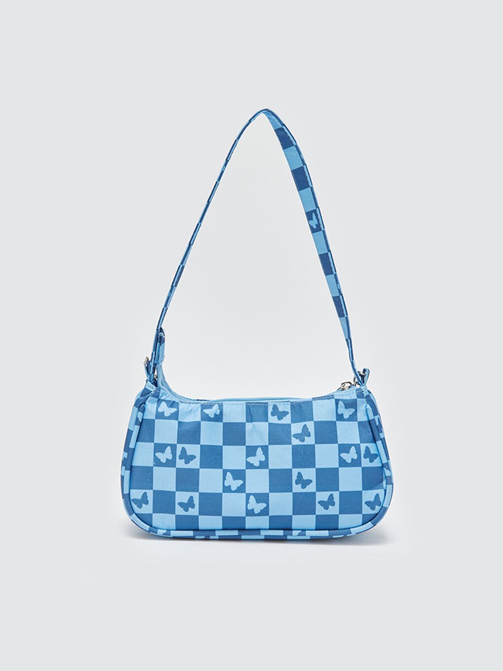 Mavi Desenli Zincir Detaylı Kız Çocuk Kol Çantası-2