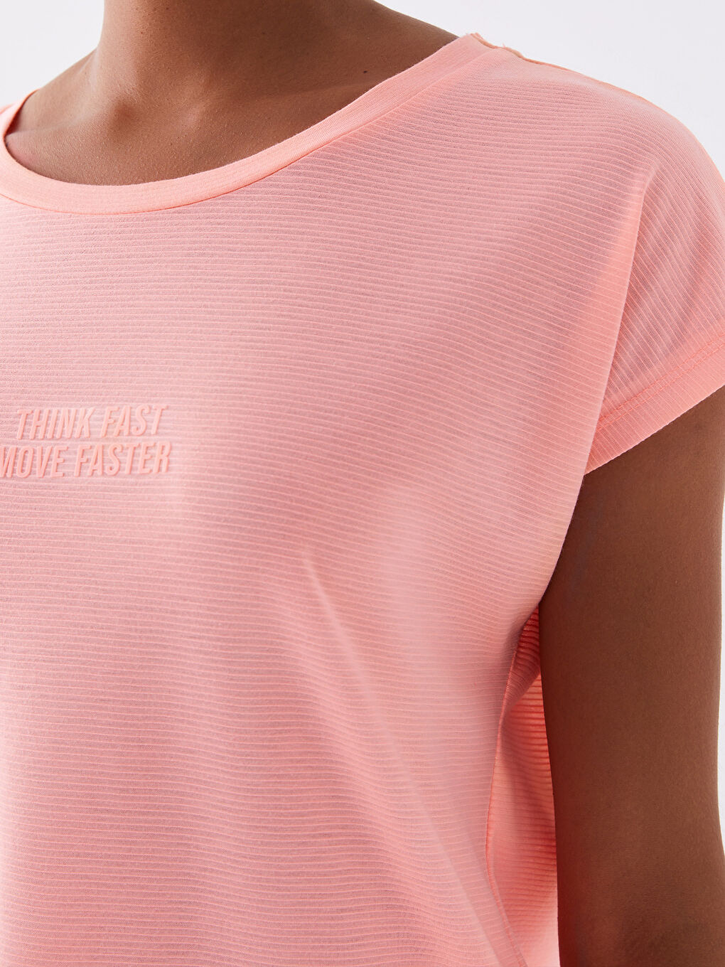 T-shirt à manches courtes imprimé à col rond pour femmes-3