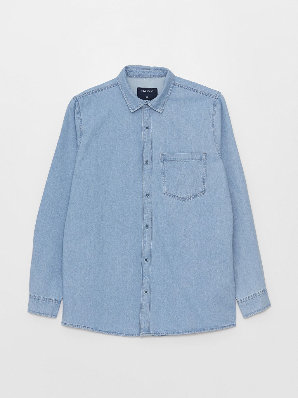 Comfortable Fit Long Sleeve Men's Jean Shirt -S3KF80Z8-311