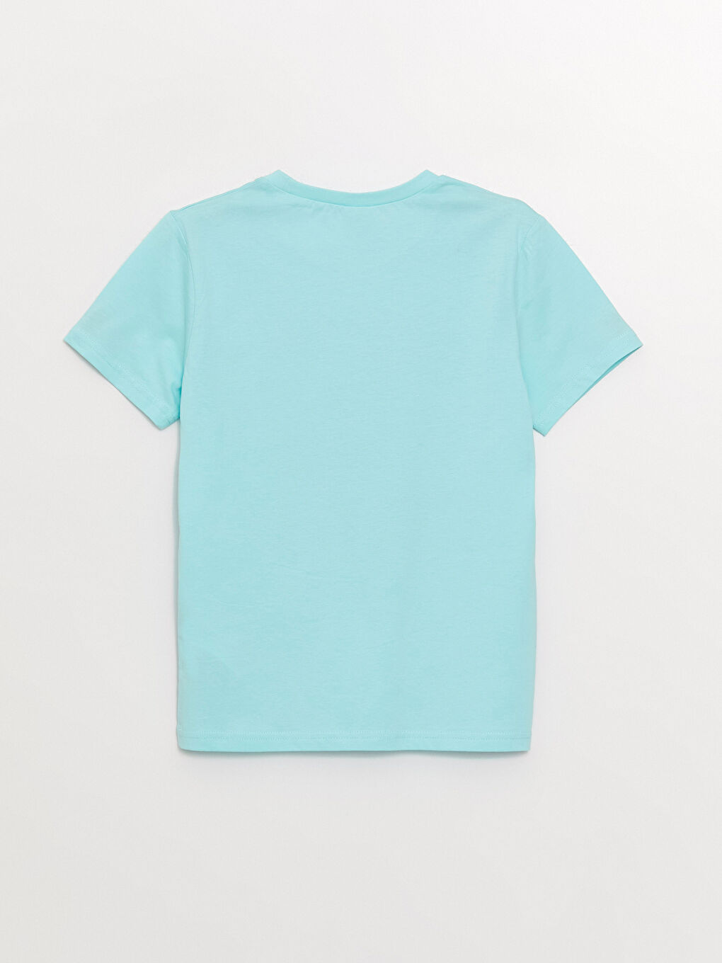 Turkuaz Bisiklet Yaka Baskılı Kısa Kollu Erkek Çocuk Tişört-4