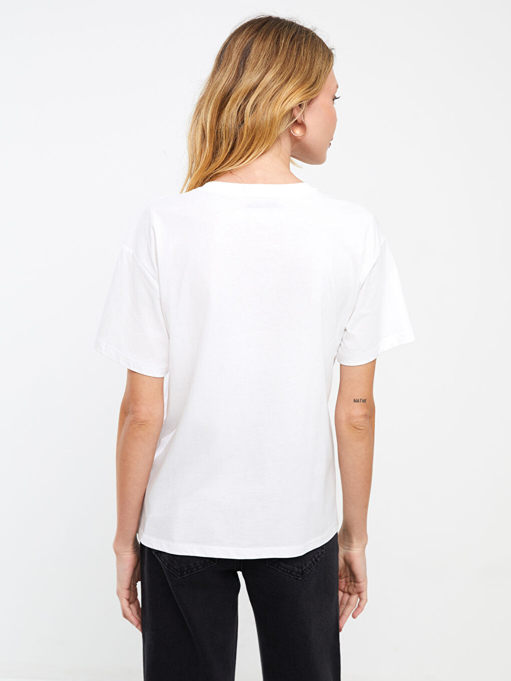 Crew Neck Printed Short Sleeve Women's T-Shirt-4