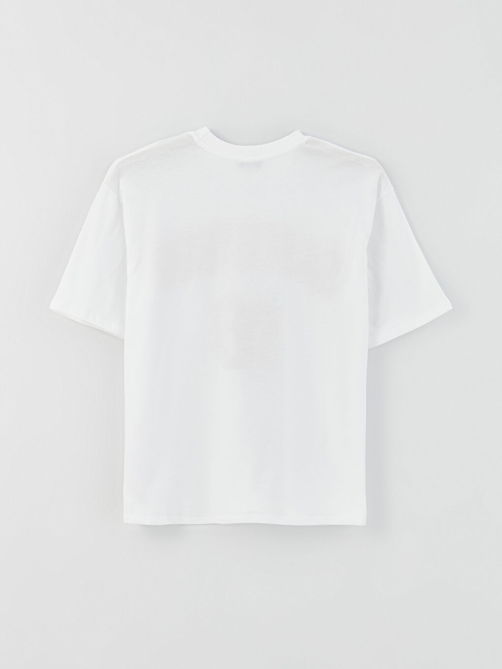 әйелдерге арналған принтті қысқа жең дөңгелек жағалы оверсайз футболка-6