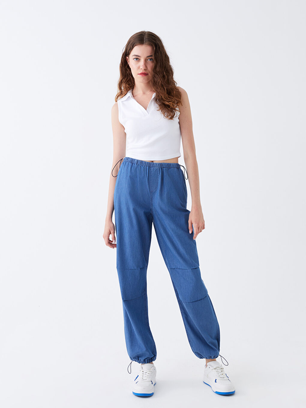 LCW Jeans Jeans Für Damen Mit Elastischem Bund Im Jogginghosen-Stil -S3KG87Z8-507