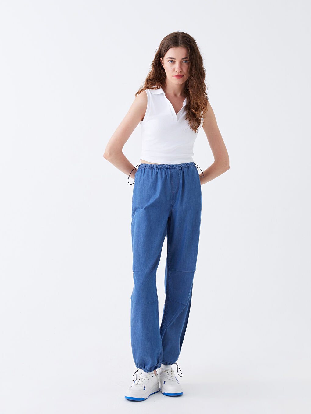 LCW Jeans Jeans Für Damen Mit Elastischem Bund Im Jogginghosen-Stil -S3KG87Z8-507
