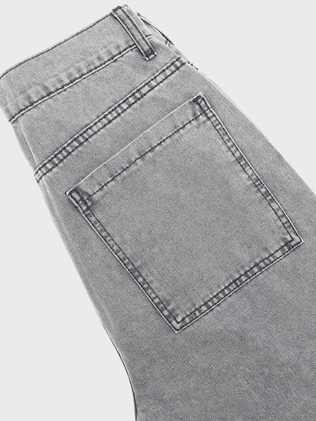 High Waisted Women's Jean Cargo Pants-3