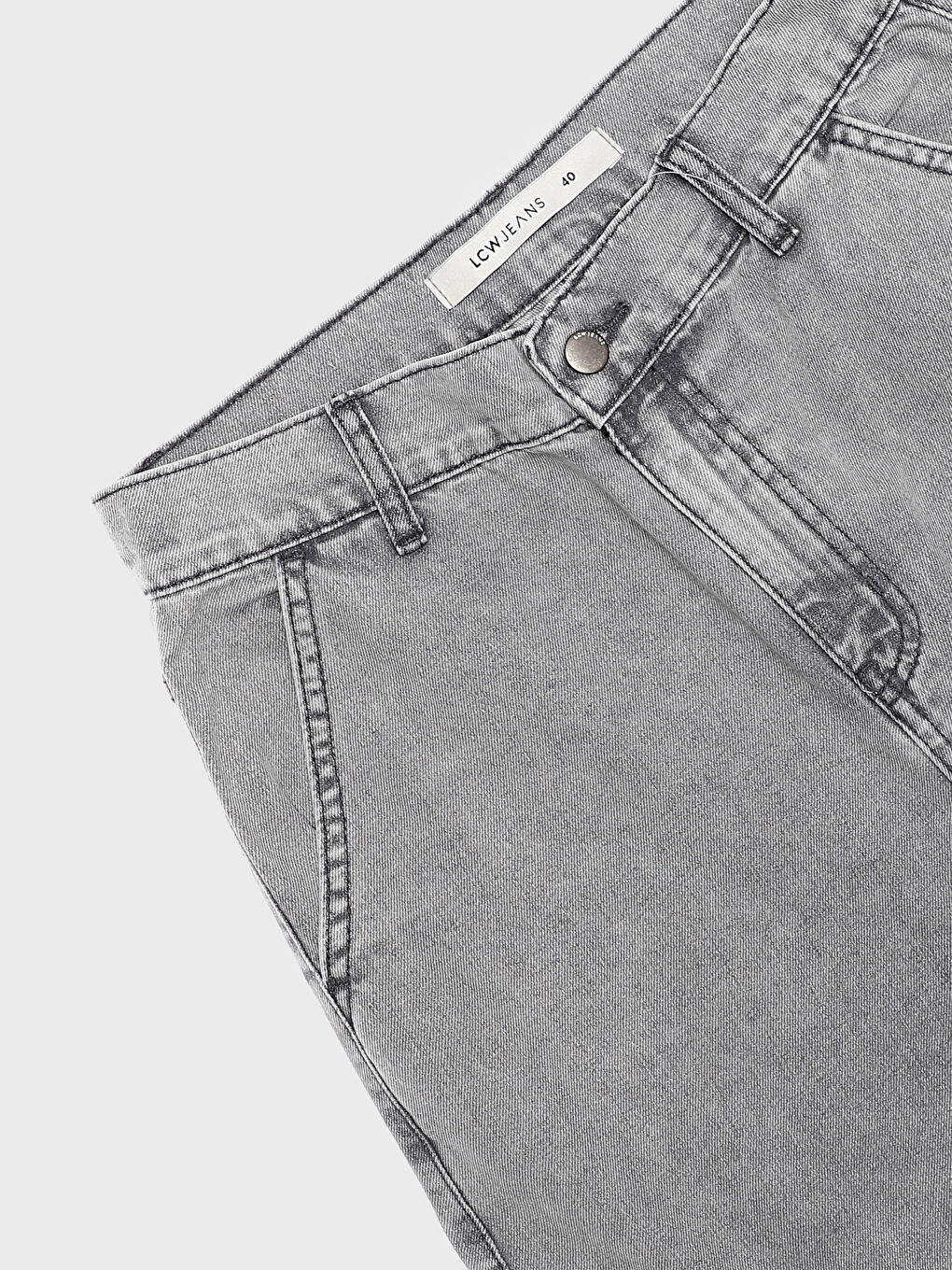 High Waisted Women's Jean Cargo Pants-2