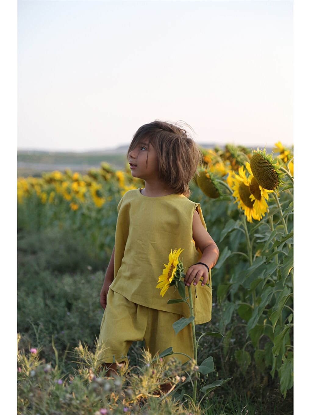 Yeşil Bisiklet Yaka Basic Unisex Bebek 2'li Takım