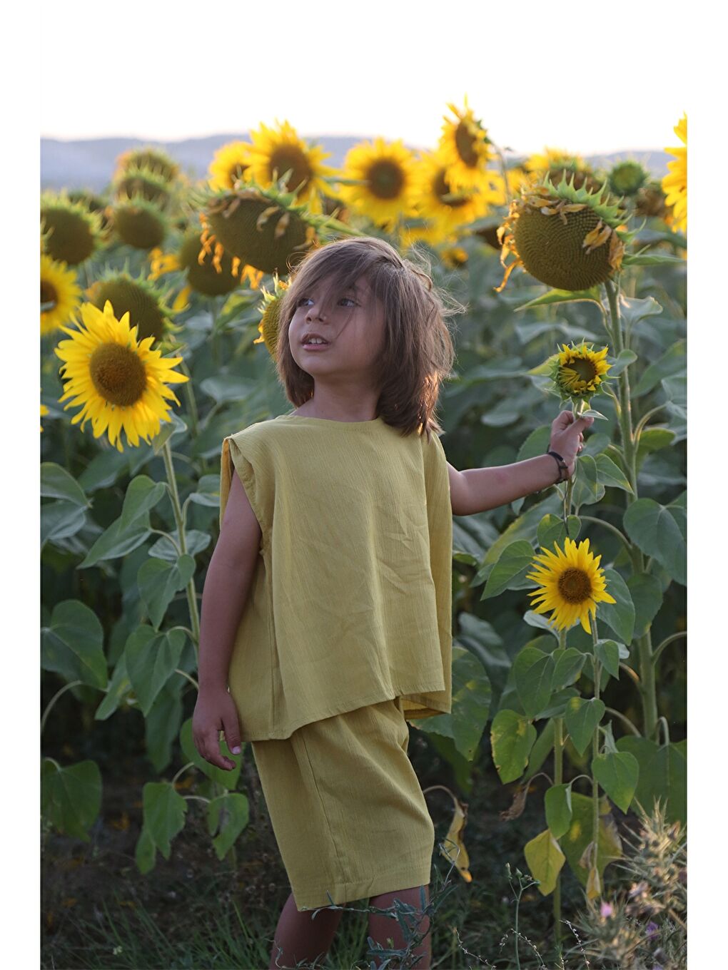 Yeşil Bisiklet Yaka Basic Unisex Bebek 2'li Takım-1