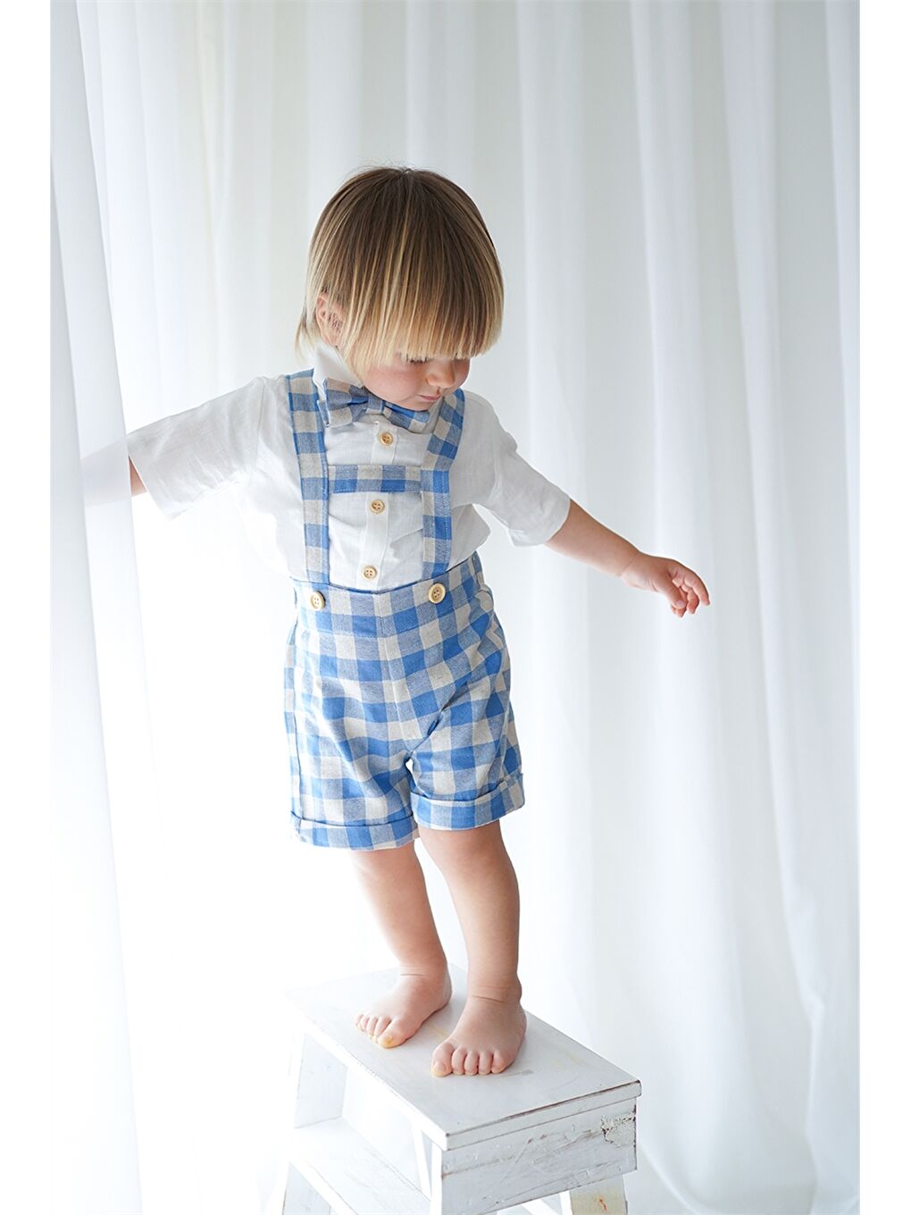 Mavi Pamuklu Erkek Bebek 3'lü Takım-2