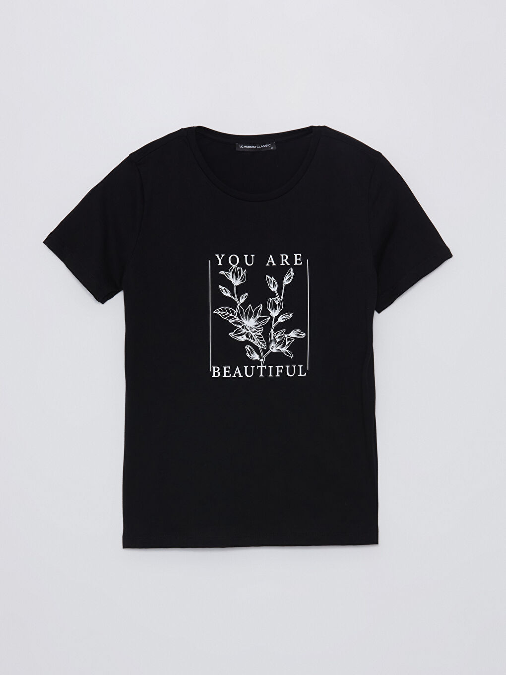 Crew Neck Printed Short Sleeve Women's T-Shirt-5