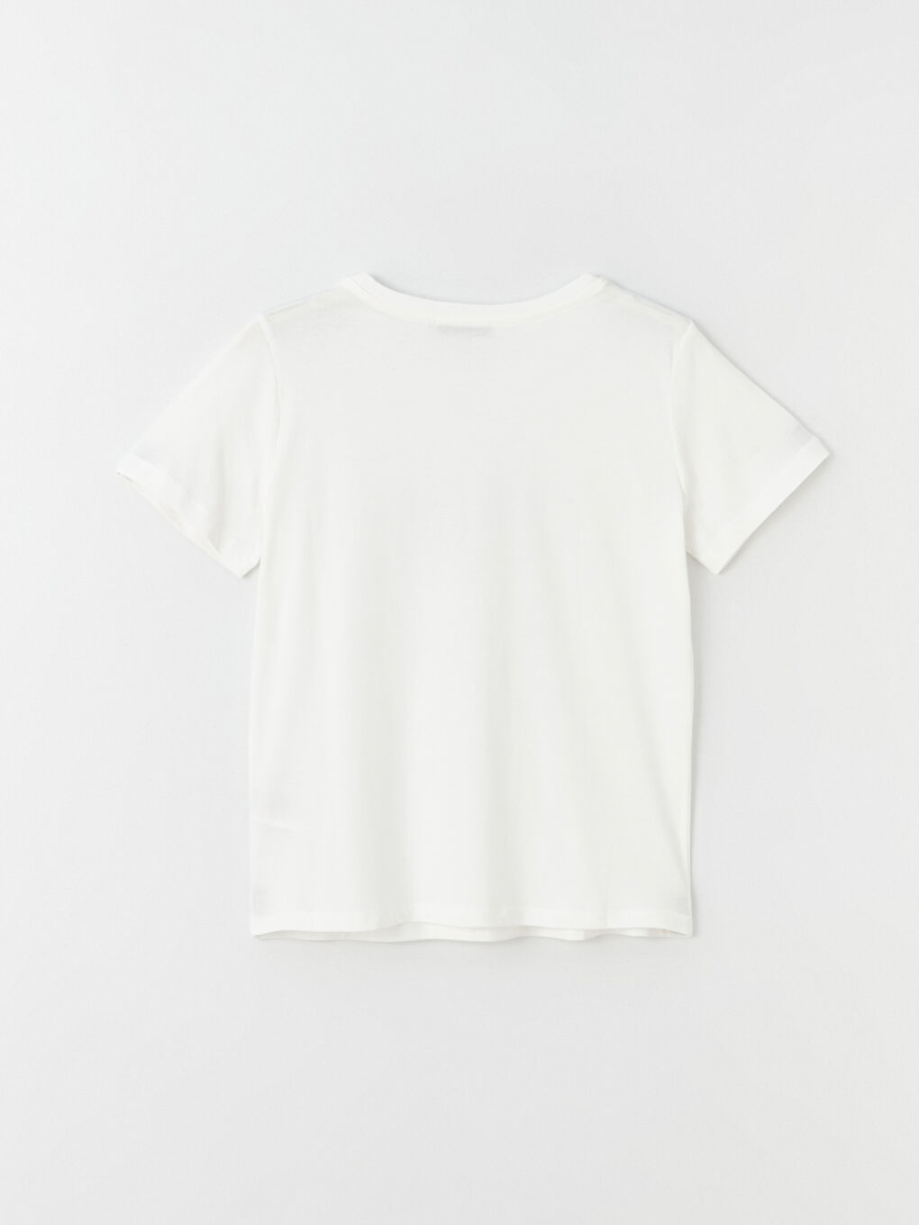 تيشيرت نسائي بأكمام قصيرة وياقة دائرية مطبوع-6