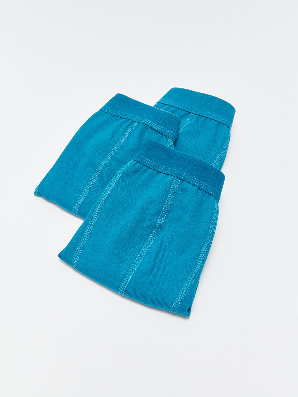 Turkuaz Dar Kalıp Esnek Kumaş Erkek Boxer 3'lü-1