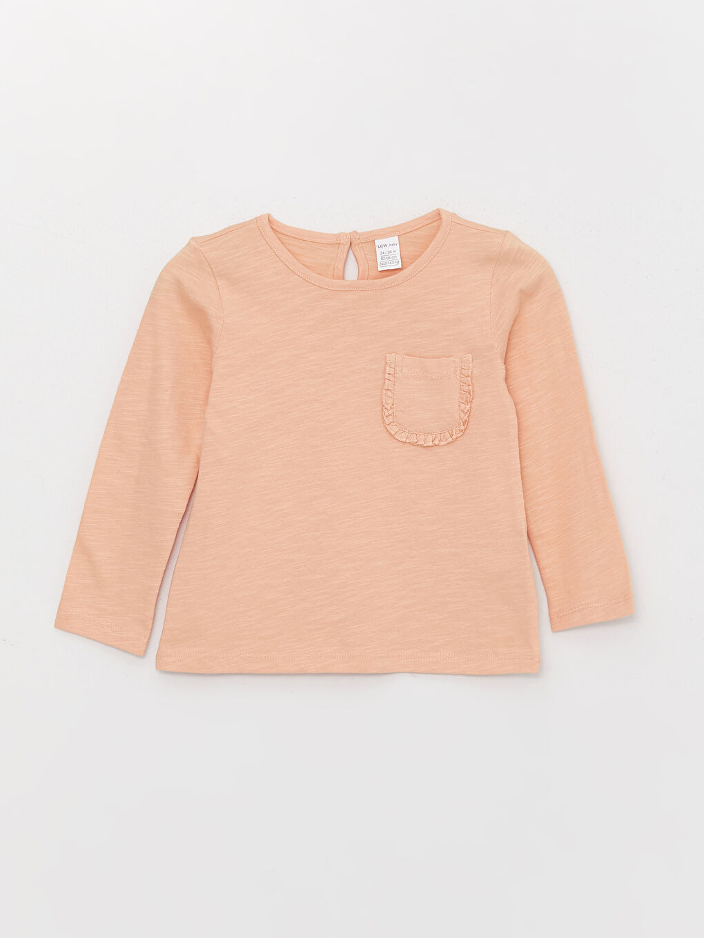 Mercan Bisiklet Yaka Kız Bebek Tişört