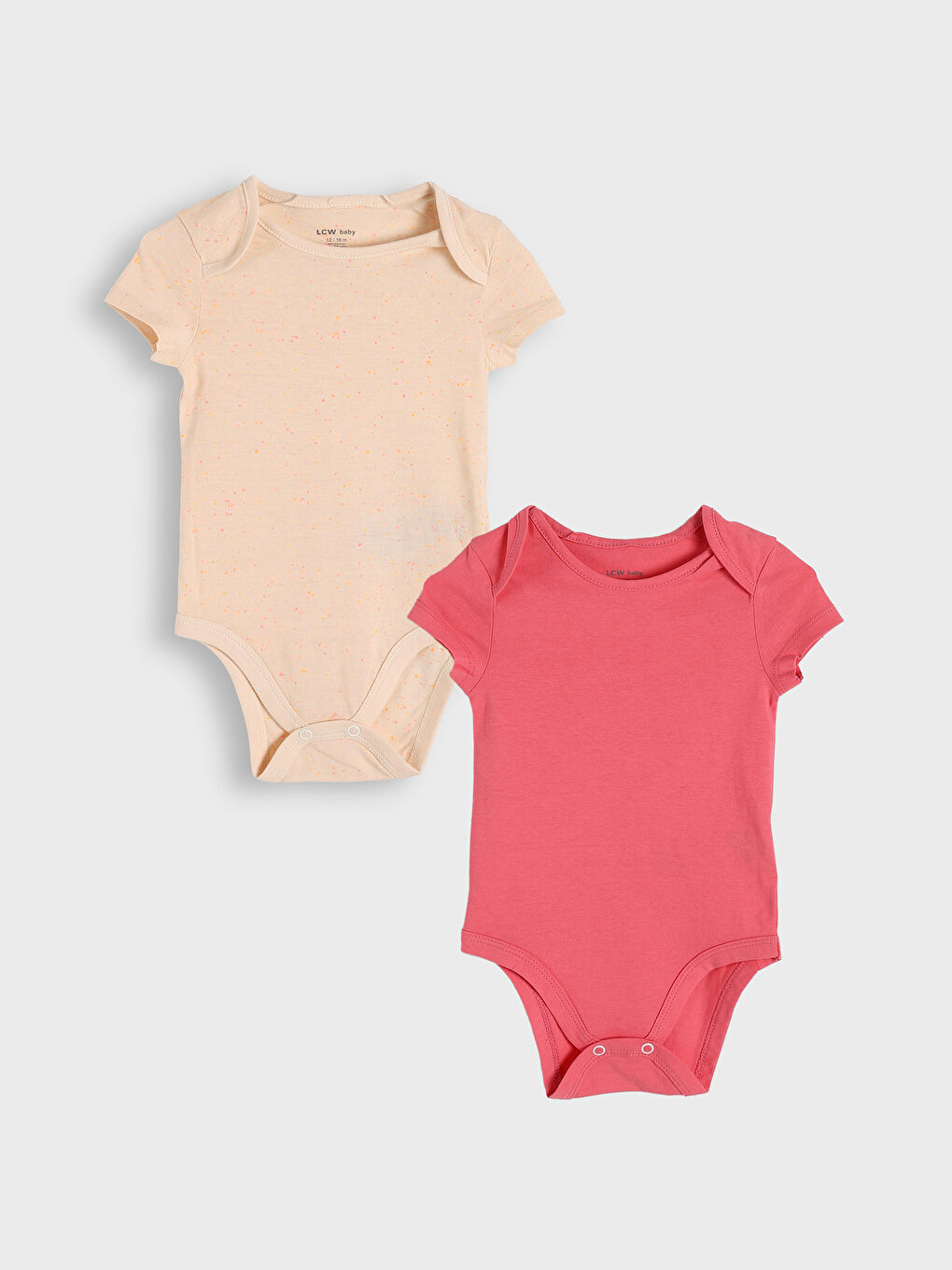 Basic Baby Girls Snap-Button Bodysuit 2 Pack