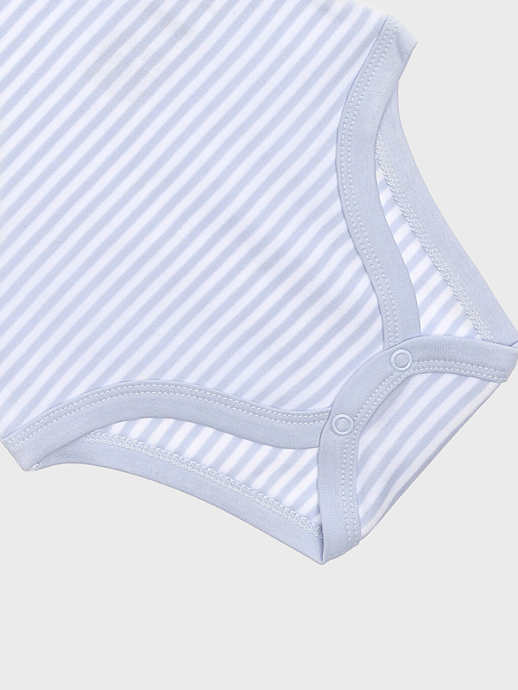 بودي سوت أولادي رضع بأكمام قصيرة وياقة دائرية وكباسين طقطق عبوة من قطعتين-4