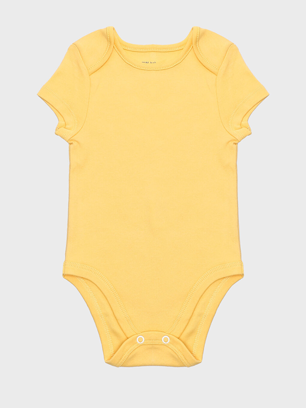Crew Neck Basic Baby Boy Snap Snap Bodysuit 2 Pack-1