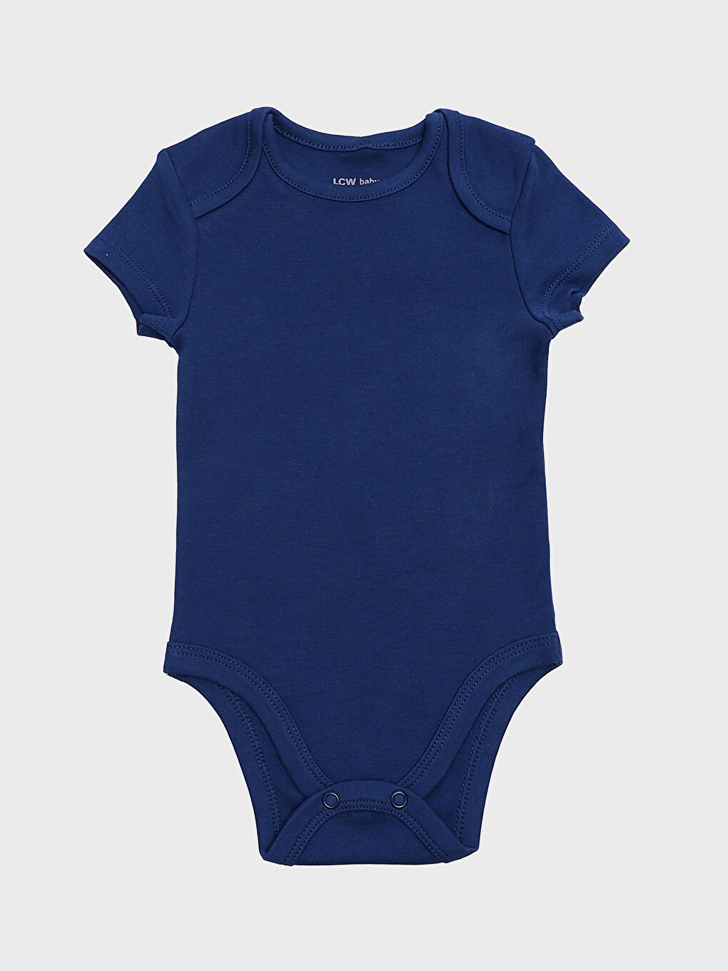 Crew Neck Basic Baby Boy Snap Snap Bodysuit 2 Pack-2