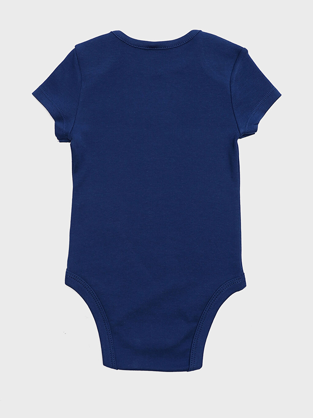 Crew Neck Basic Baby Boy Snap Snap Bodysuit 2 Pack-4